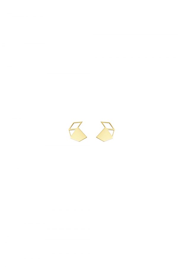 walnut earrings (gold)