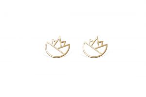 lotus earrings (gold) 6