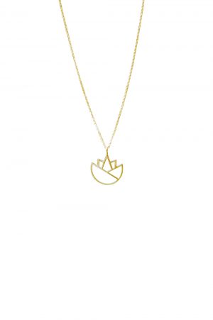 lotus necklace (gold) 4