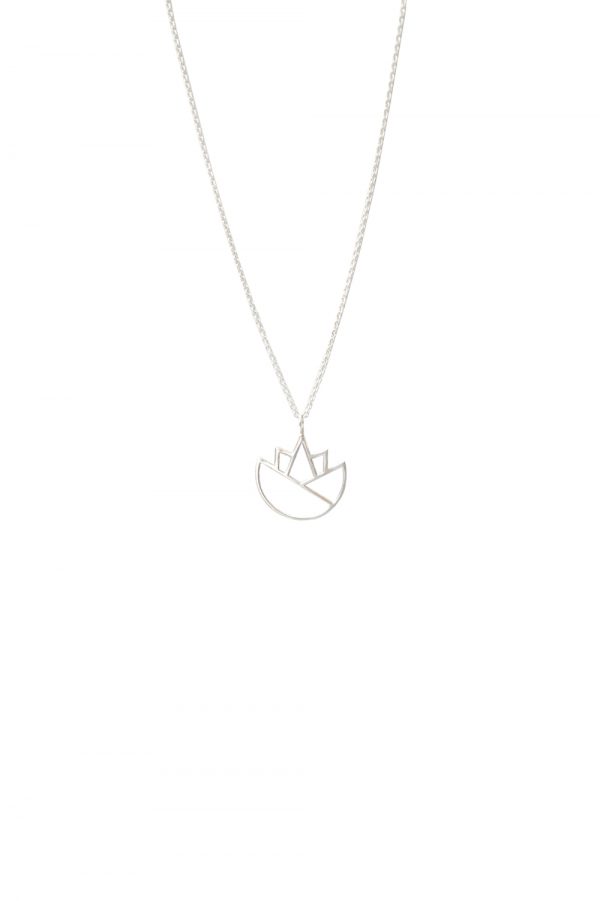 lotus necklace (silver) 4