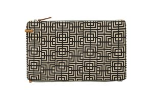 Labyrinth (beige-black) top-clutch