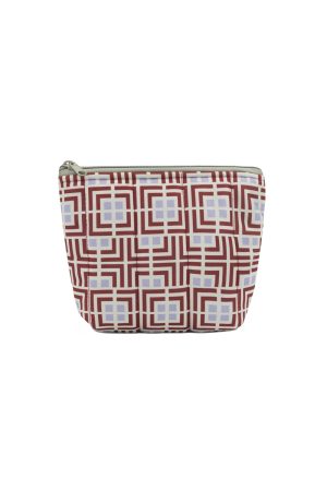 Labyrinth (burgundy) make up bag